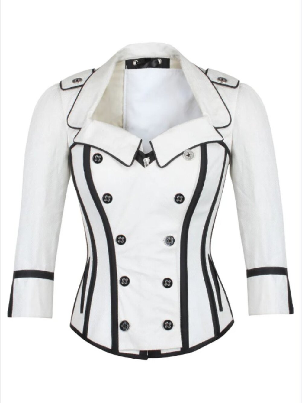 Steampunk Double Breasted Corset Jacket (32) - Picture 6 of 7